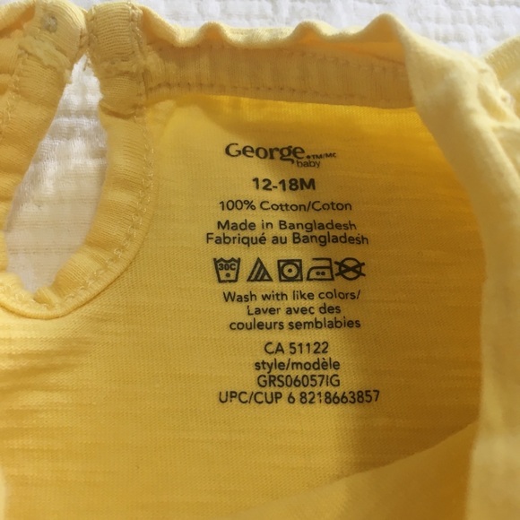 12-18m (4/$20) Mellow Yellow Tee & Pants - Picture 6 of 7